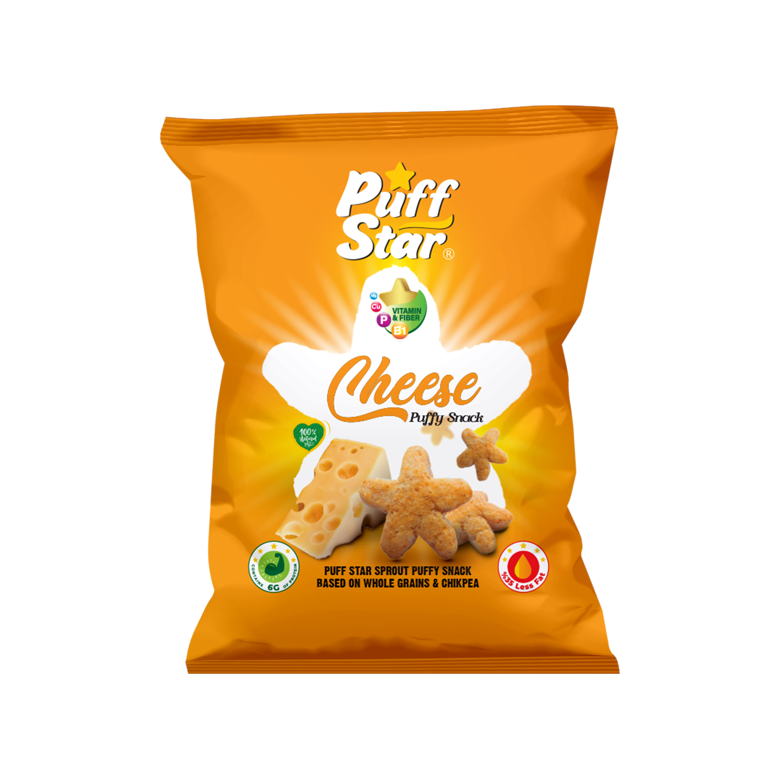 Sprouts puffy snack based on whole grain & legumes (cheese)