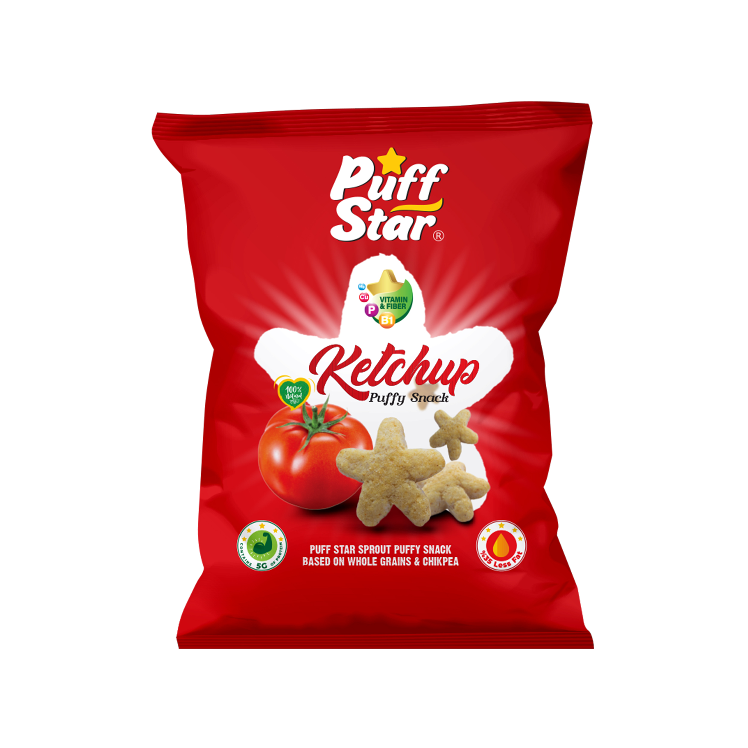 Whole grain puffy snack (Ketchup)